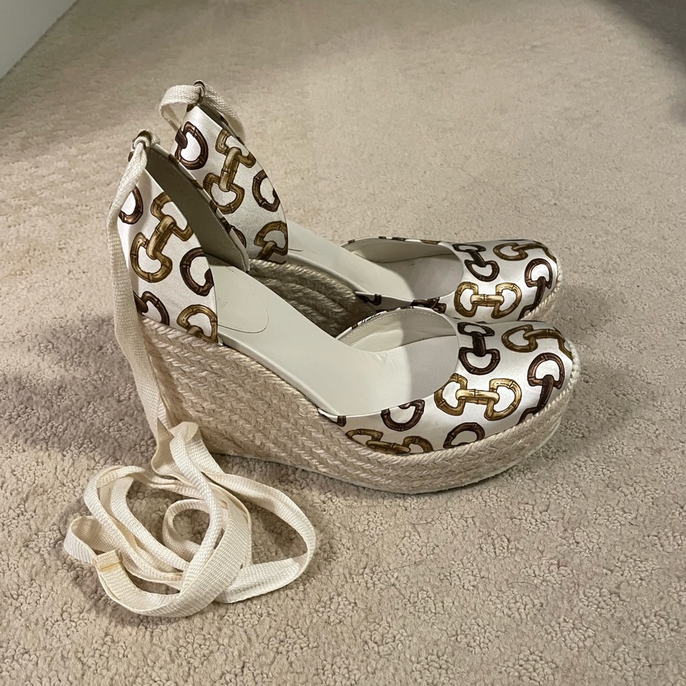 Gucci Platform Espadrilles Horsebit Size 5